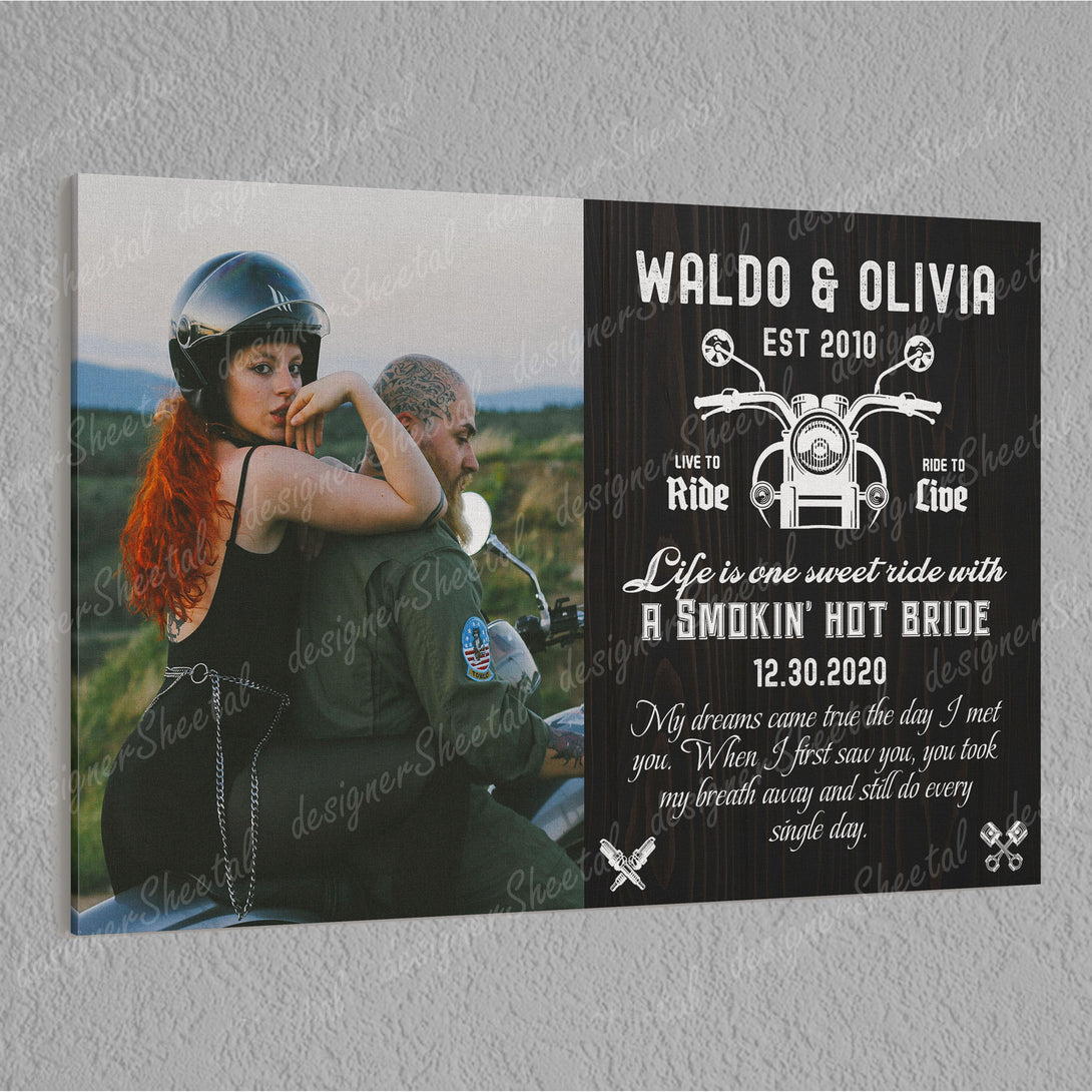 Life is One Sweet Ride Canvas Print | Personalized Framed Canvas Art (NO PREVIEW) - Touch Of Divine