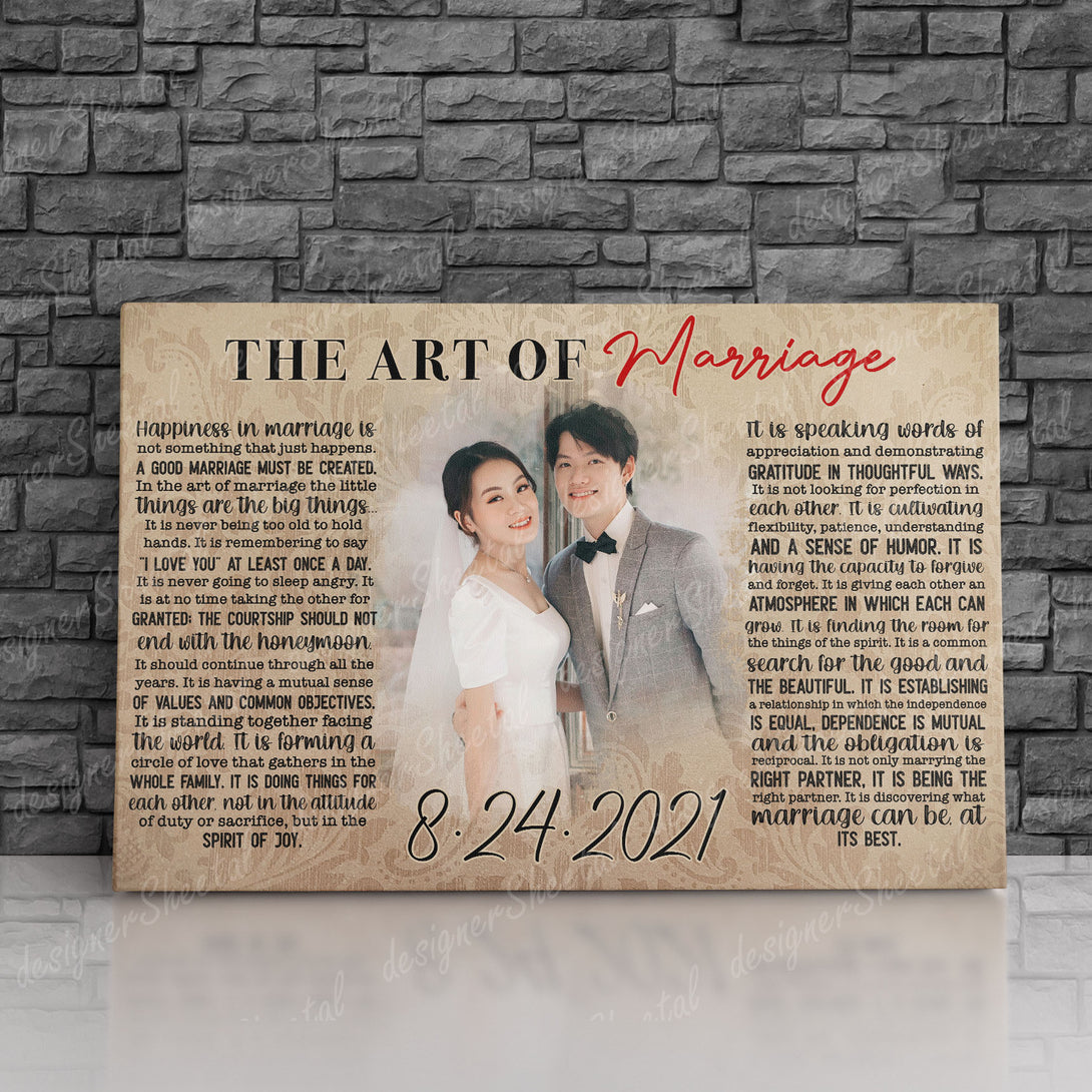The Art of marriage Canvas Print | Personalized Framed Canvas Art (NO PREVIEW) - Touch Of Divine