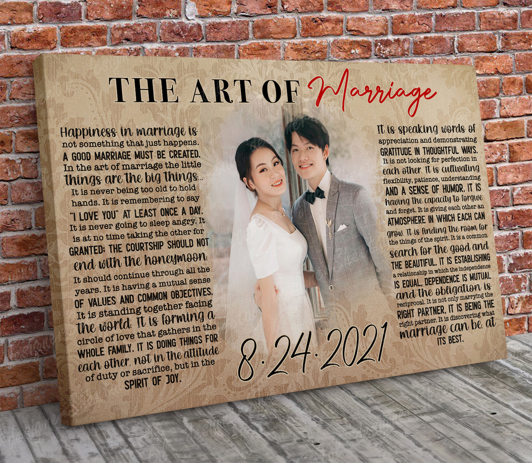 The Art of marriage Canvas Print | Personalized Framed Canvas Art (NO PREVIEW) - Touch Of Divine