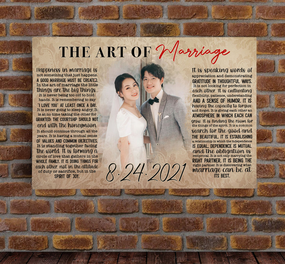 The Art of marriage Canvas Print | Personalized Framed Canvas Art (NO PREVIEW) - Touch Of Divine