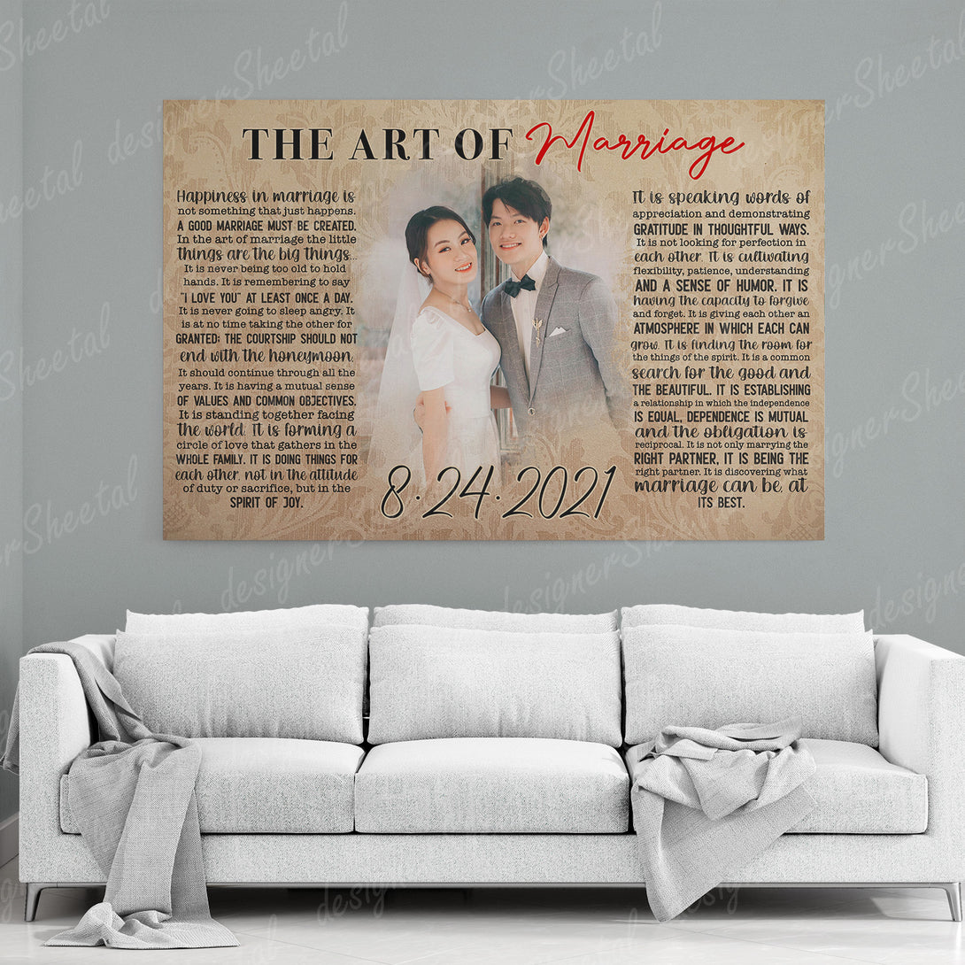 The Art of marriage Canvas Print | Personalized Framed Canvas Art (NO PREVIEW) - Touch Of Divine
