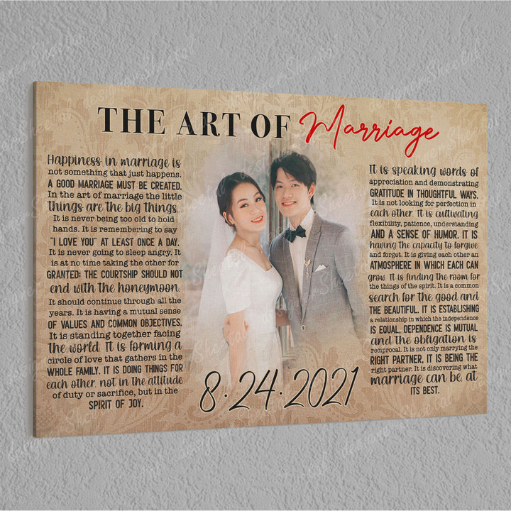 The Art of marriage Canvas Print | Personalized Framed Canvas Art (NO PREVIEW) - Touch Of Divine