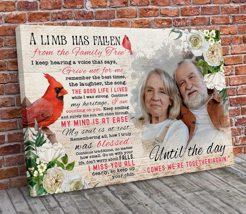 Rest in peace, A limb has fallen, memorial canvas, heaven canvas Art - Touch Of Divine