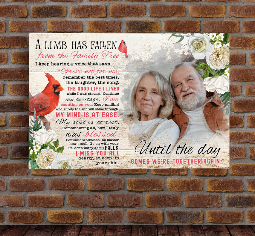 Rest in peace, A limb has fallen, memorial canvas, heaven canvas Art - Touch Of Divine