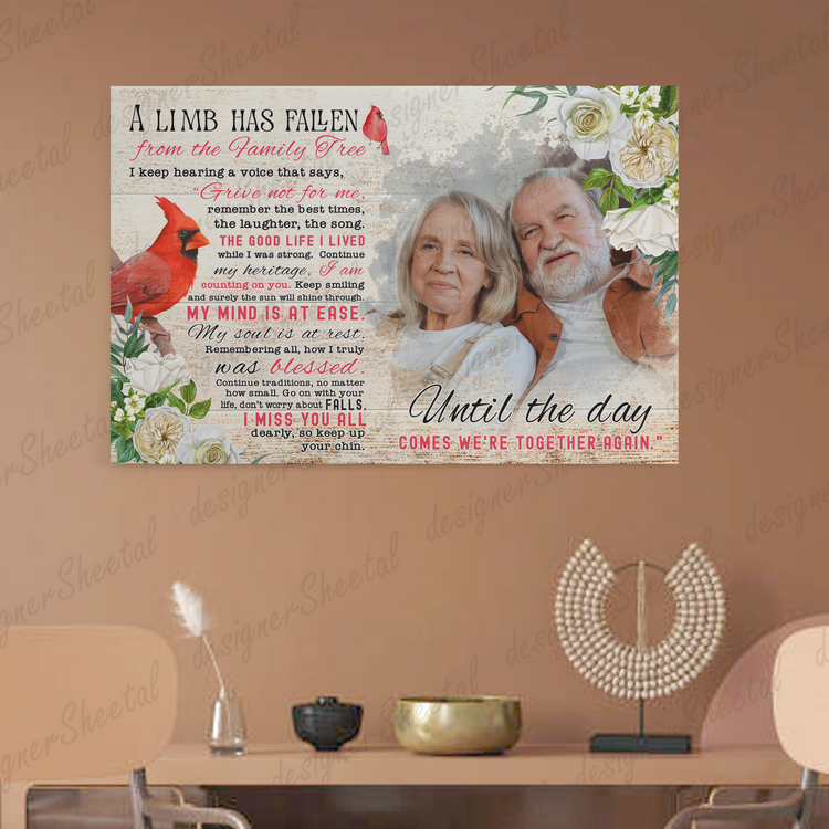 Rest in peace, A limb has fallen, memorial canvas, heaven canvas Art - Touch Of Divine