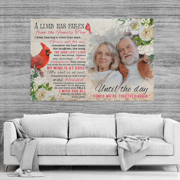 Rest in peace, A limb has fallen, memorial canvas, heaven canvas Art - Touch Of Divine