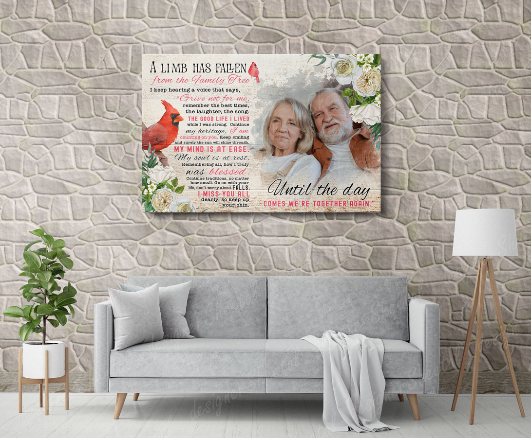 Rest in peace, A limb has fallen, memorial canvas, heaven canvas Art - Touch Of Divine