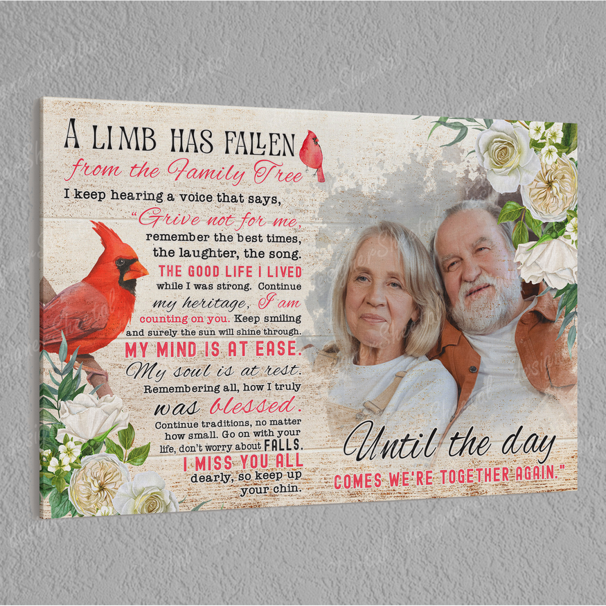 Rest in peace, A limb has fallen, memorial canvas, heaven canvas Art - Touch Of Divine