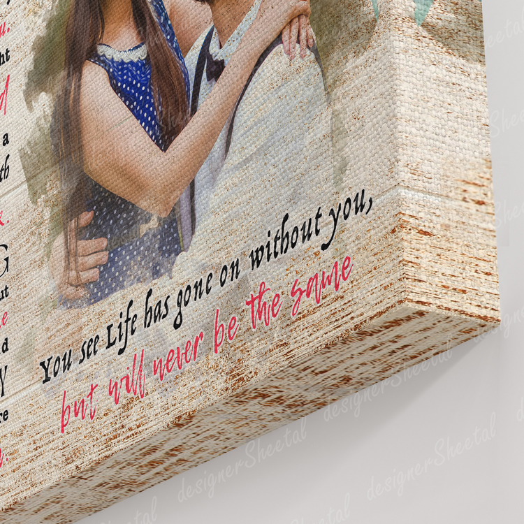 Rest in peace, The Moment That You left Me, memorial canvas, heaven canvas Art - Touch Of Divine
