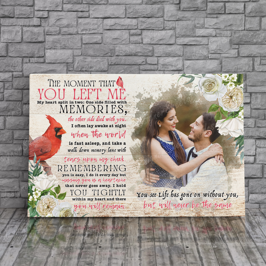 Rest in peace, The Moment That You left Me, memorial canvas, heaven canvas Art - Touch Of Divine