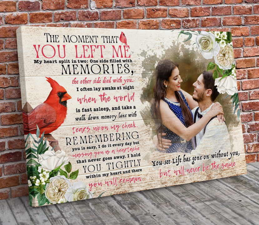 Rest in peace, The Moment That You left Me, memorial canvas, heaven canvas Art - Touch Of Divine