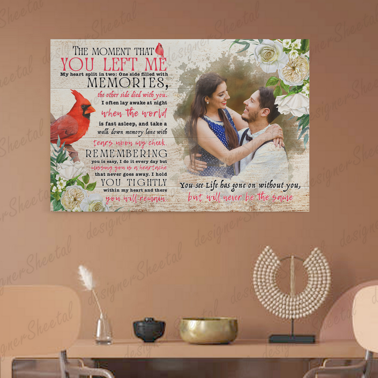 Rest in peace, The Moment That You left Me, memorial canvas, heaven canvas Art - Touch Of Divine