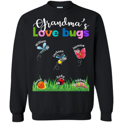 Grandma Love Bugs Personalized - Personalized gifts for Grandma Or Mom