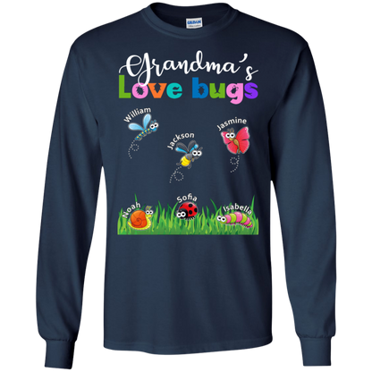 Grandma Love Bugs Personalized - Personalized gifts for Grandma Or Mom