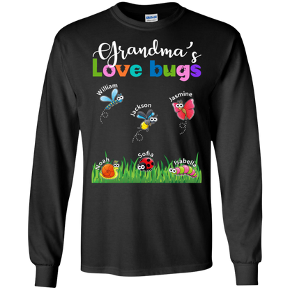 Grandma Love Bugs Personalized - Personalized gifts for Grandma Or Mom