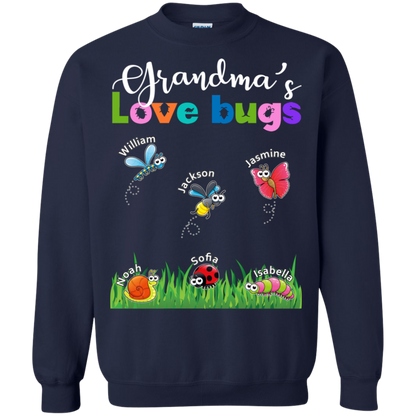 Grandma Love Bugs Personalized - Personalized gifts for Grandma Or Mom