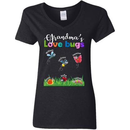 Grandma Love Bugs Personalized - Personalized gifts for Grandma Or Mom