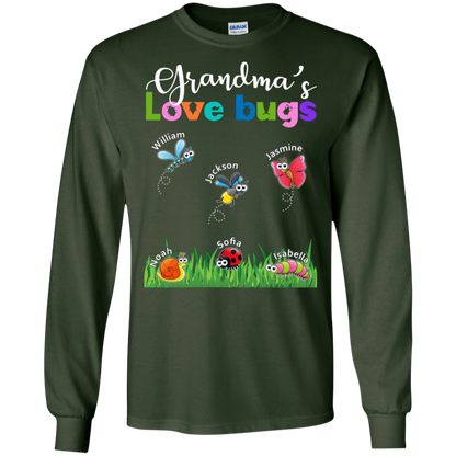 Grandma Love Bugs Personalized - Personalized gifts for Grandma Or Mom