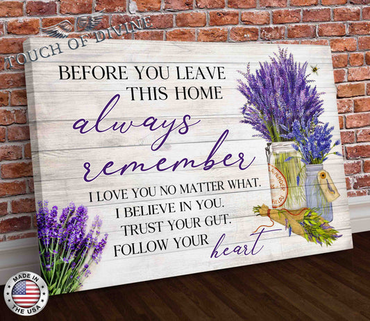 Follow Your Heart Canvas Home Decor - Touch Of Divine