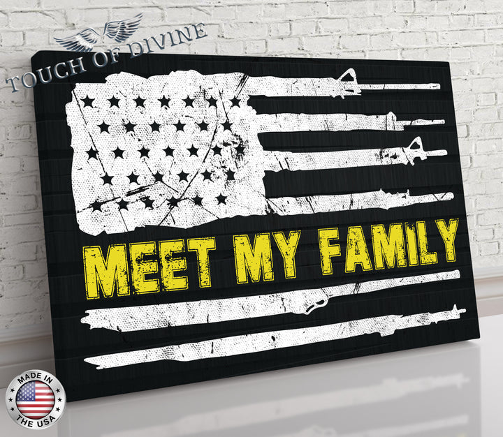 MEET MY FAMILY Wall Art Canvas - Touch Of Divine