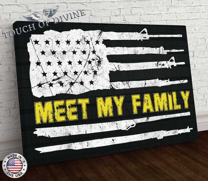 MEET MY FAMILY Wall Art Canvas - Touch Of Divine