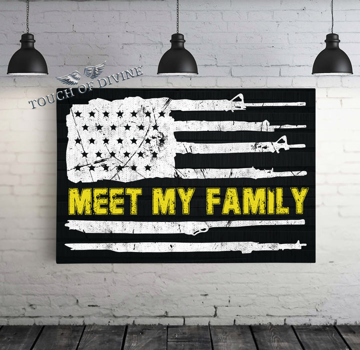 MEET MY FAMILY Wall Art Canvas - Touch Of Divine