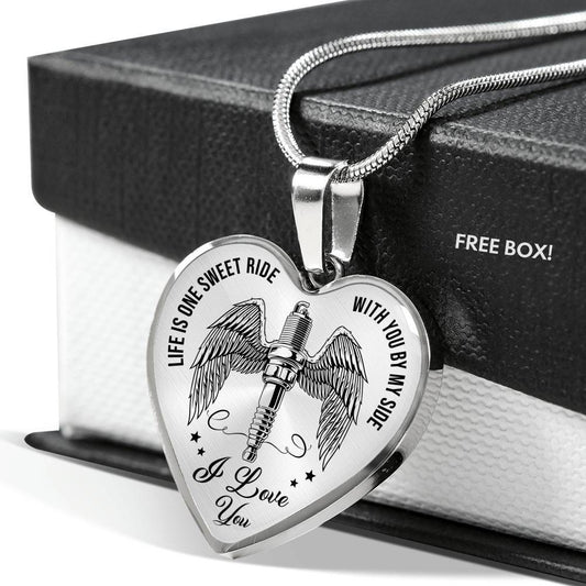 Life Is One Sweet Ride Biker Necklace - Touch Of Divine