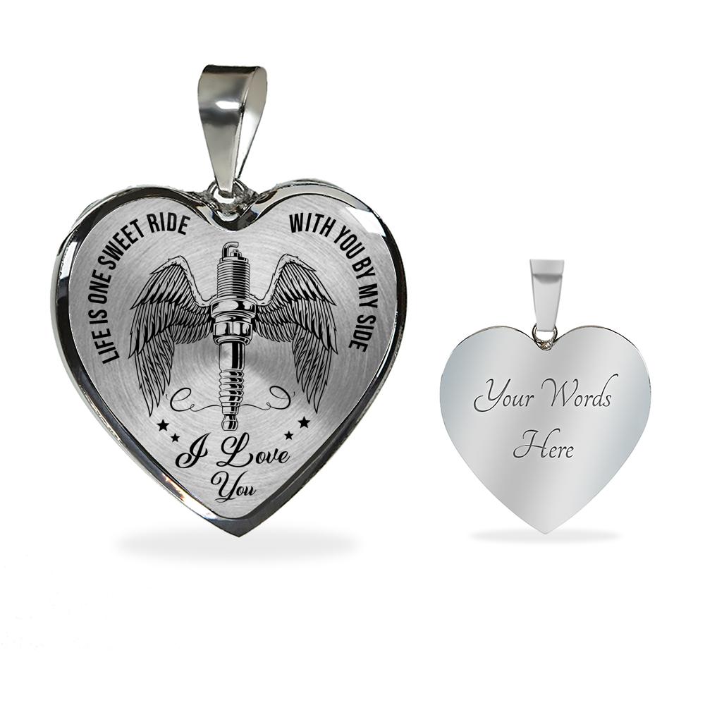 Life Is One Sweet Ride Biker Necklace - Touch Of Divine