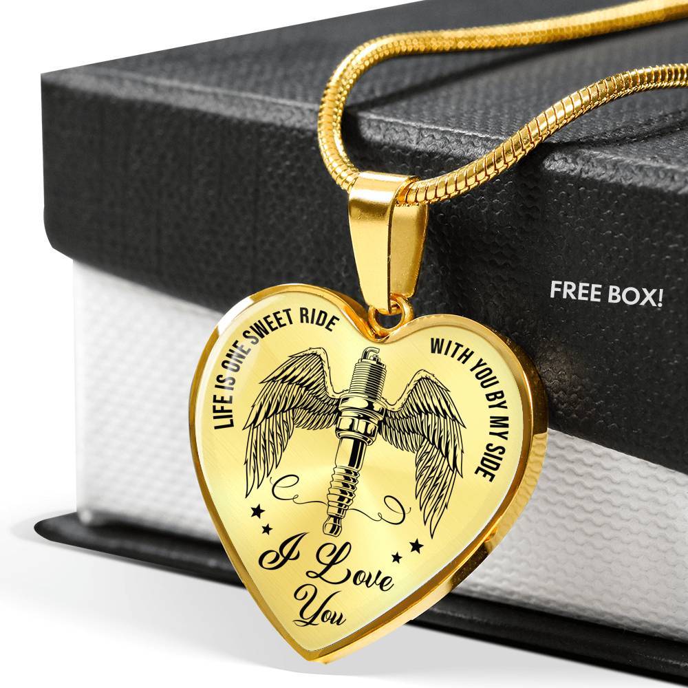 Life Is One Sweet Ride Biker Necklace - Touch Of Divine