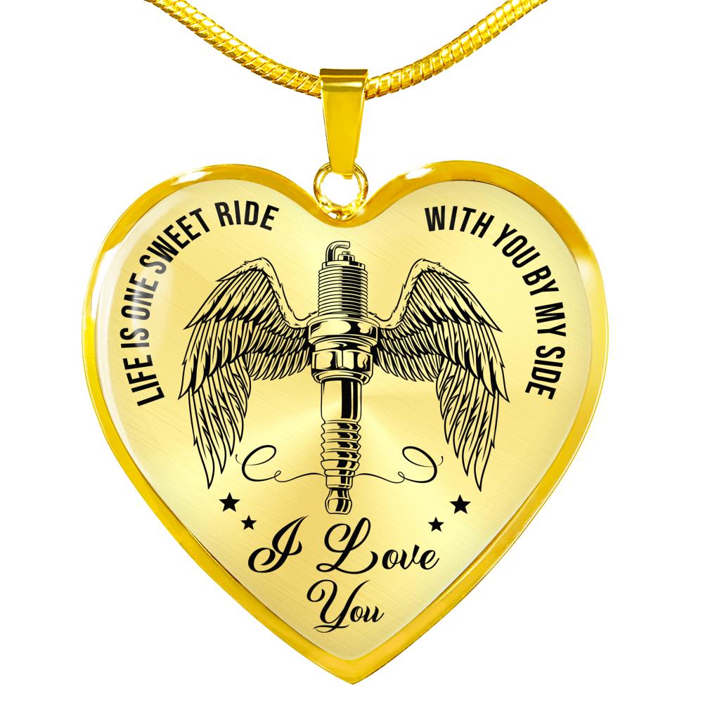Life Is One Sweet Ride Biker Necklace - Touch Of Divine