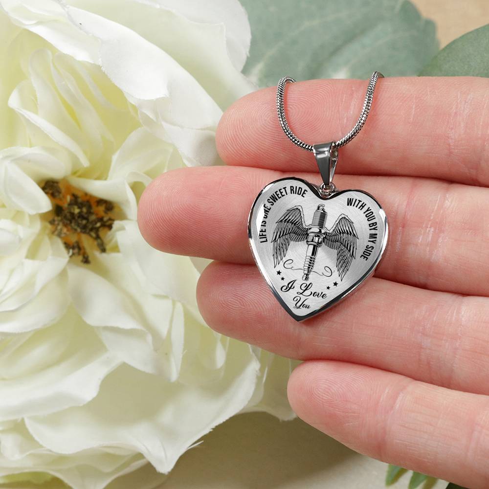 Life Is One Sweet Ride Biker Necklace - Touch Of Divine
