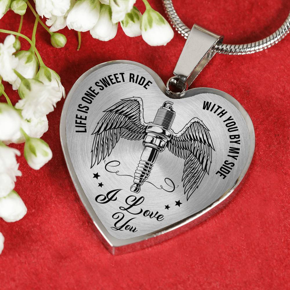 Life Is One Sweet Ride Biker Necklace - Touch Of Divine