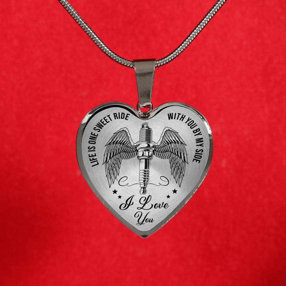 Life Is One Sweet Ride Biker Necklace - Touch Of Divine