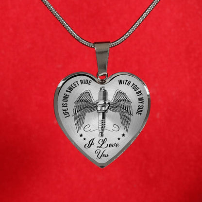 Life Is One Sweet Ride Biker Necklace - Touch Of Divine
