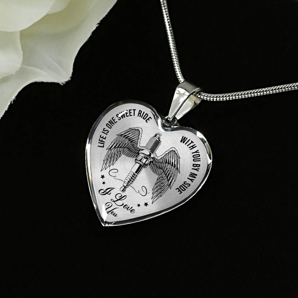 Life Is One Sweet Ride Biker Necklace - Touch Of Divine