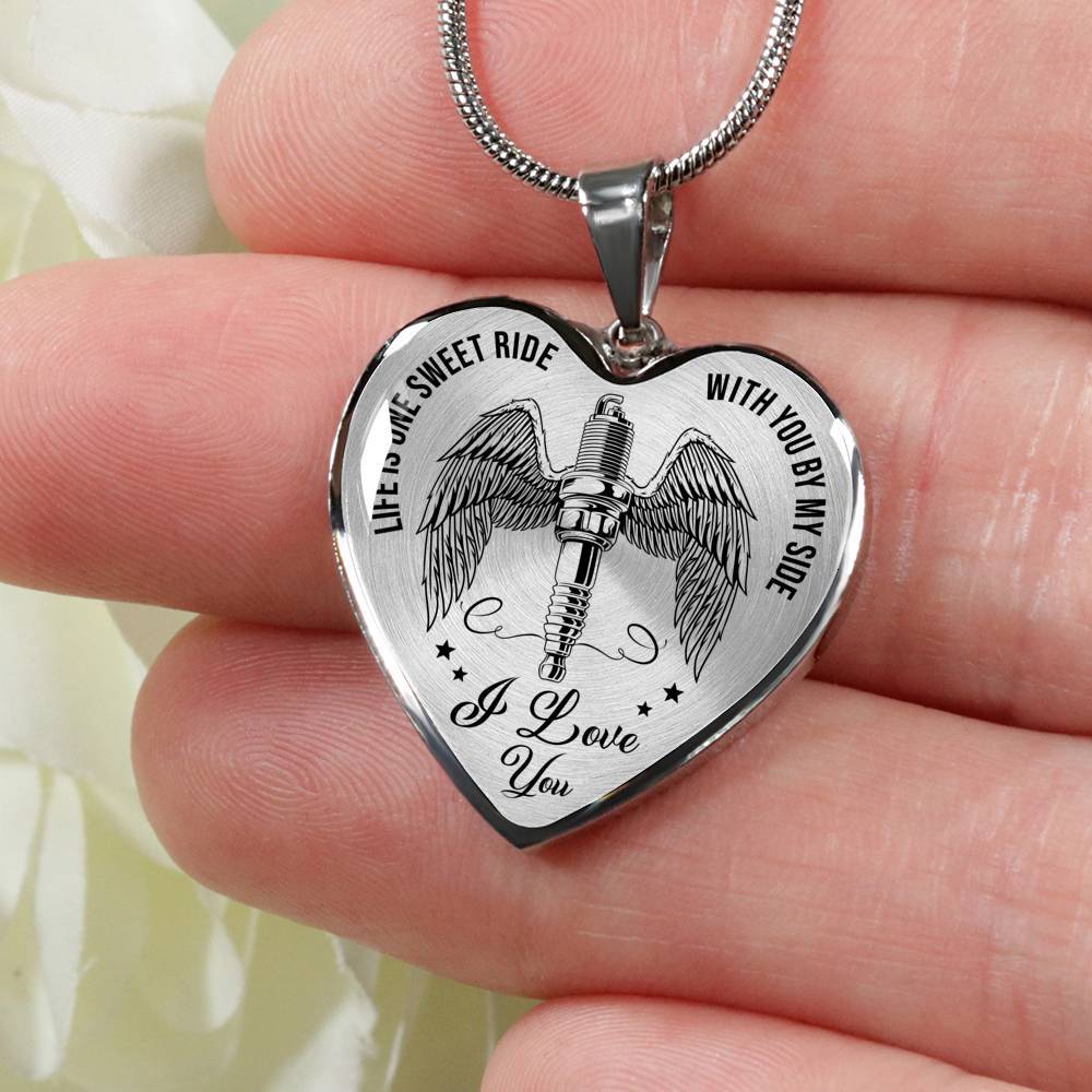 Life Is One Sweet Ride Biker Necklace - Touch Of Divine