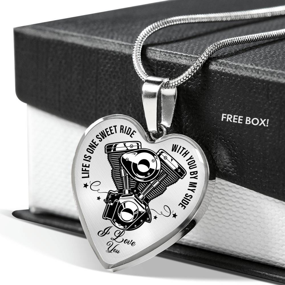 Life Is One Sweet Ride Biker Necklace - Touch Of Divine