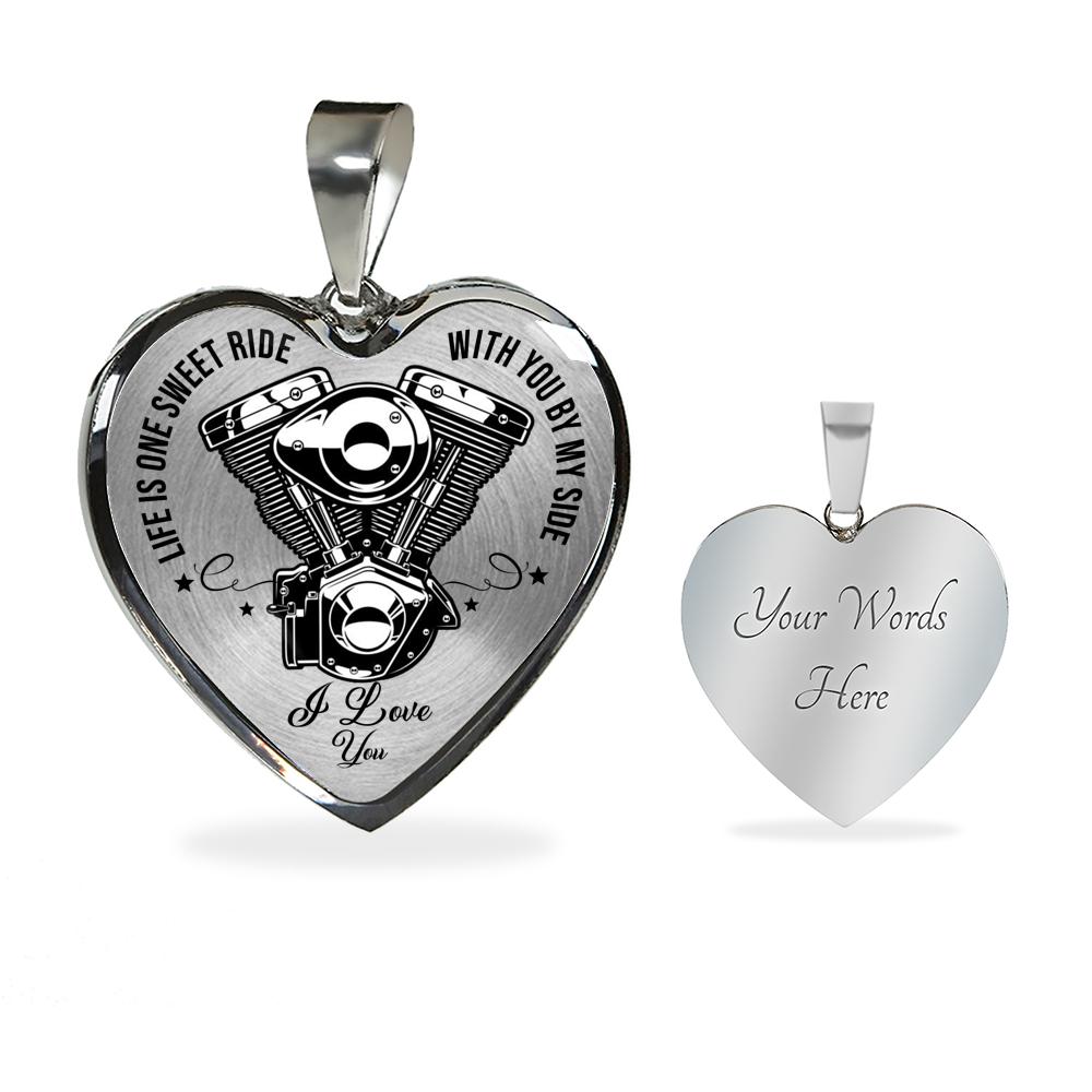 Life Is One Sweet Ride Biker Necklace - Touch Of Divine