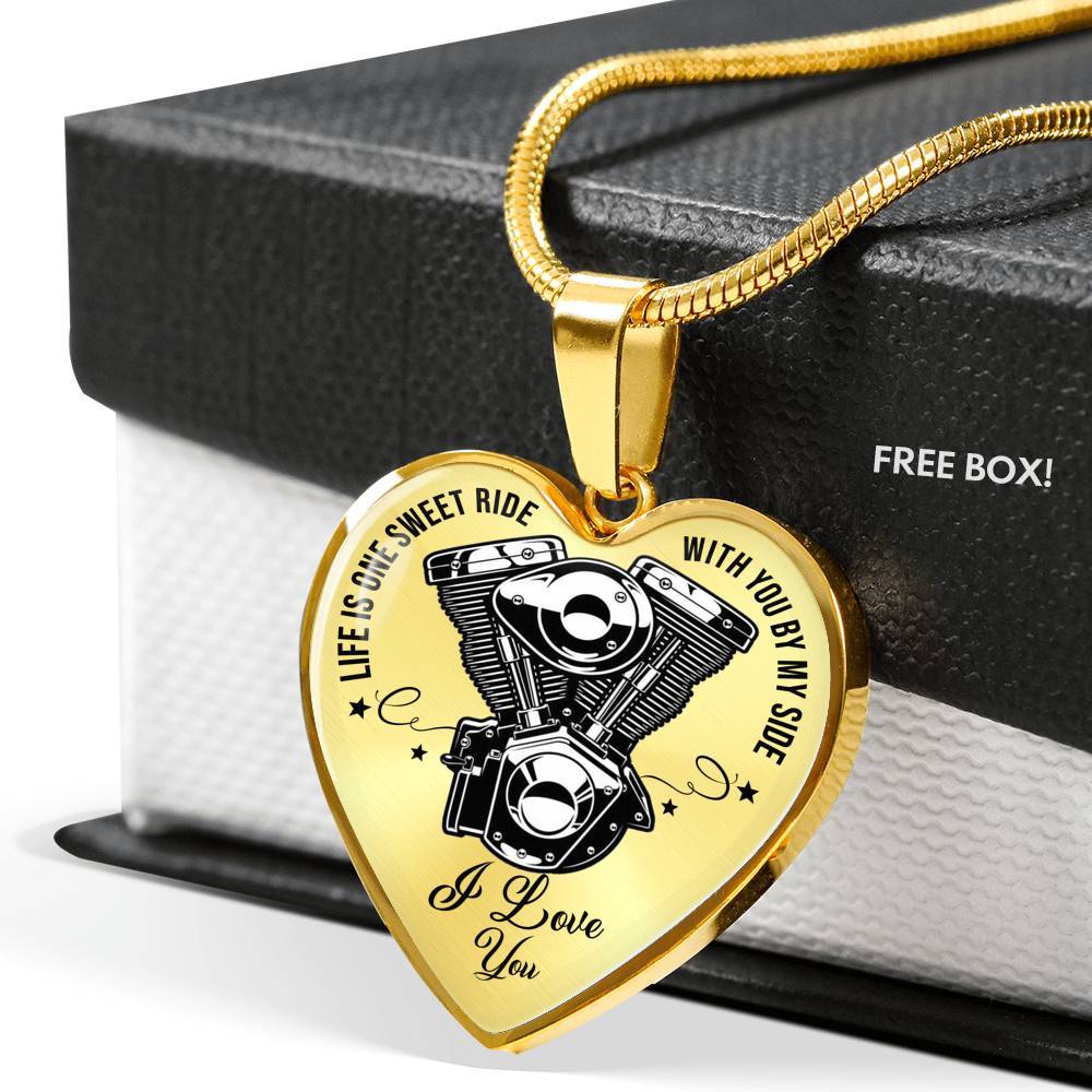 Life Is One Sweet Ride Biker Necklace - Touch Of Divine