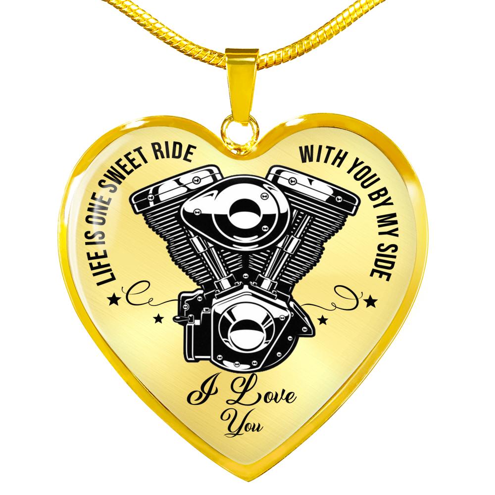 Life Is One Sweet Ride Biker Necklace - Touch Of Divine