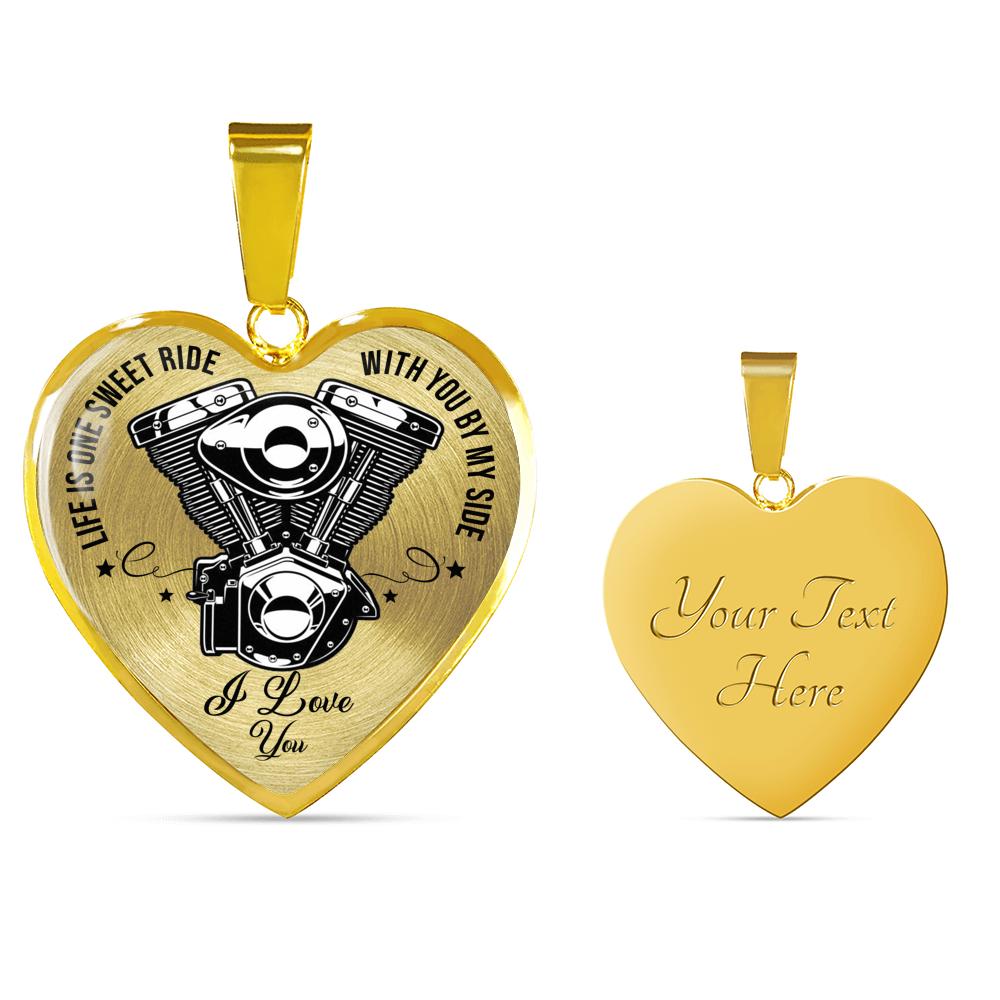 Life Is One Sweet Ride Biker Necklace - Touch Of Divine