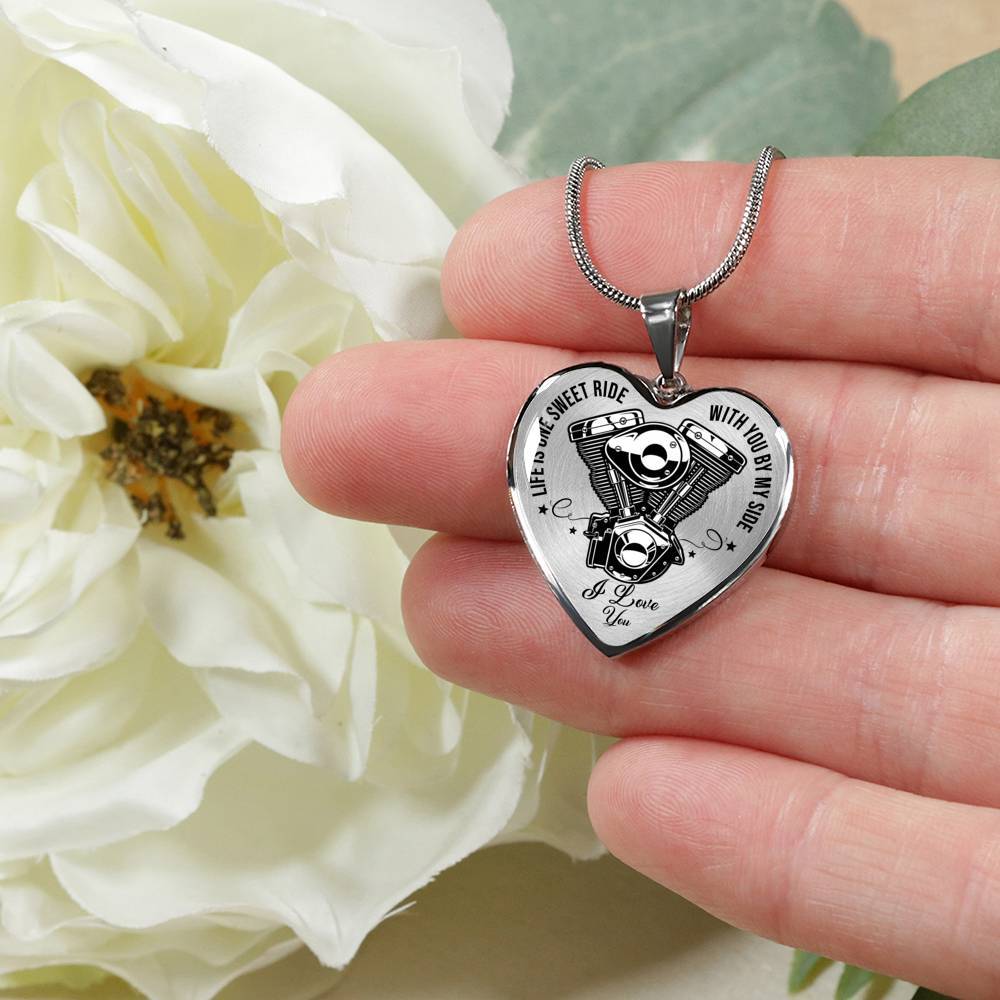 Life Is One Sweet Ride Biker Necklace - Touch Of Divine