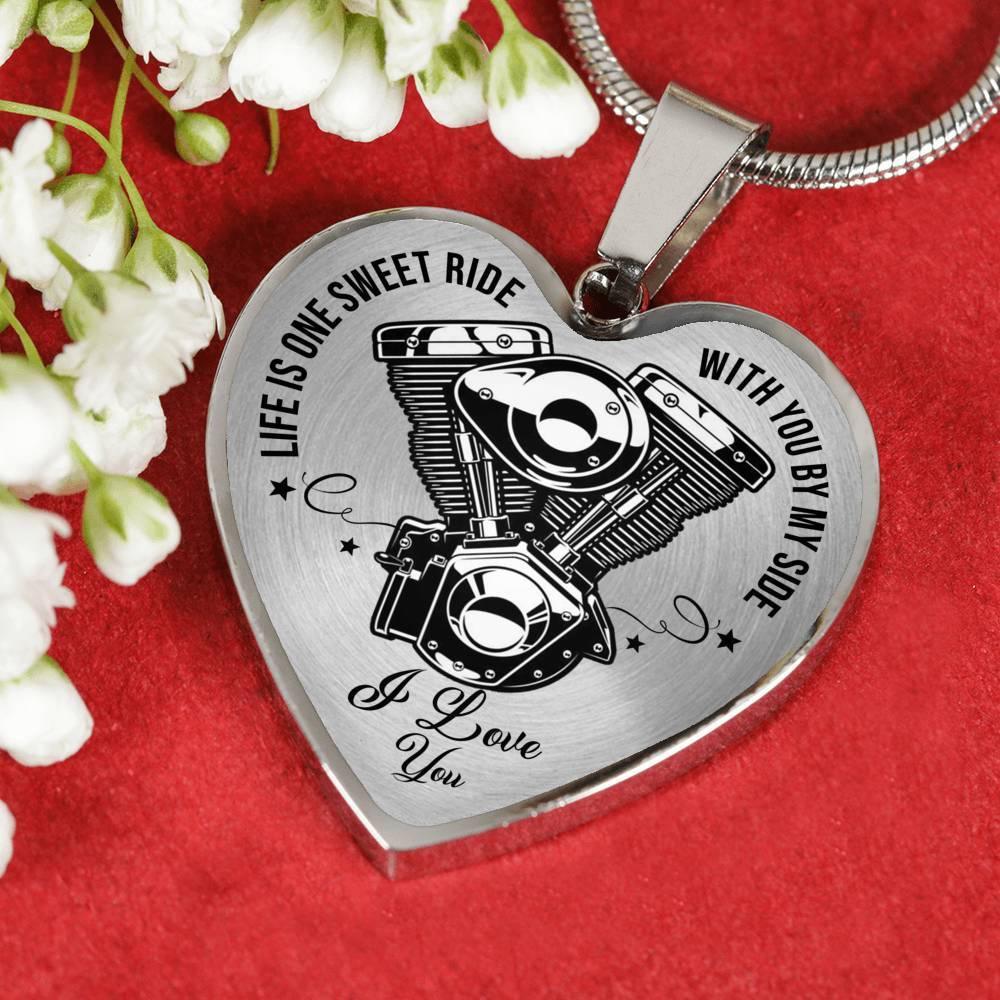 Life Is One Sweet Ride Biker Necklace - Touch Of Divine