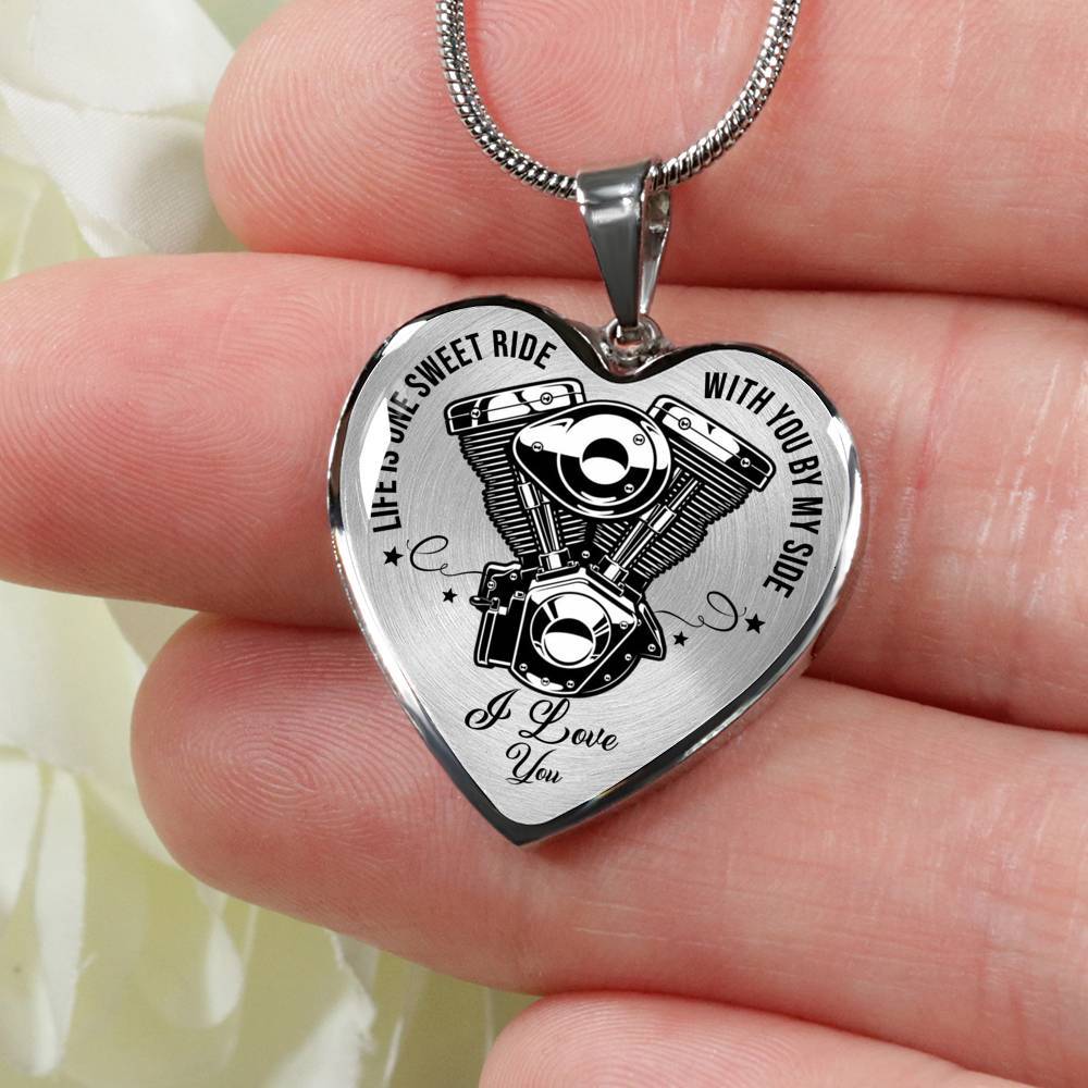 Life Is One Sweet Ride Biker Necklace - Touch Of Divine