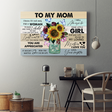 To My Mother | Mother's Day | For Mother | Wall Decor | Canvas Wall Art - Touch Of Divine