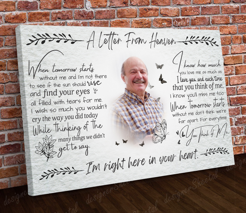 A letter from Heaven Canvas Print | Personalized Framed Canvas Art (NO PREVIEW) - Touch Of Divine