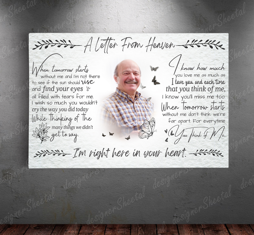 A letter from Heaven Canvas Print | Personalized Framed Canvas Art (NO PREVIEW) - Touch Of Divine