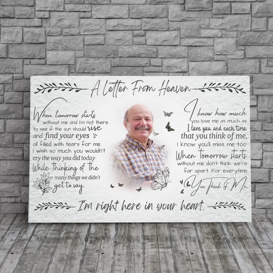 A letter from Heaven Canvas Print | Personalized Framed Canvas Art (NO PREVIEW) - Touch Of Divine