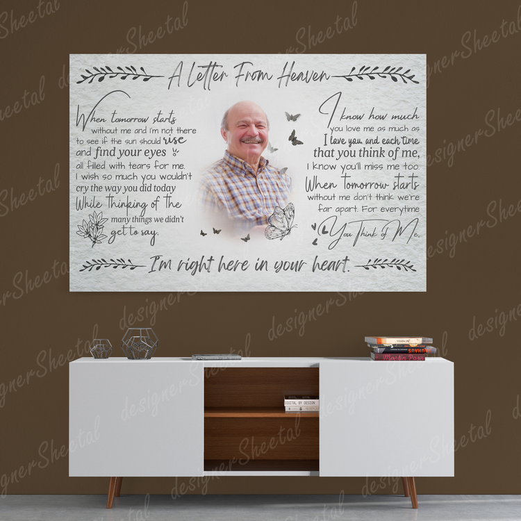 A letter from Heaven Canvas Print | Personalized Framed Canvas Art (NO PREVIEW) - Touch Of Divine