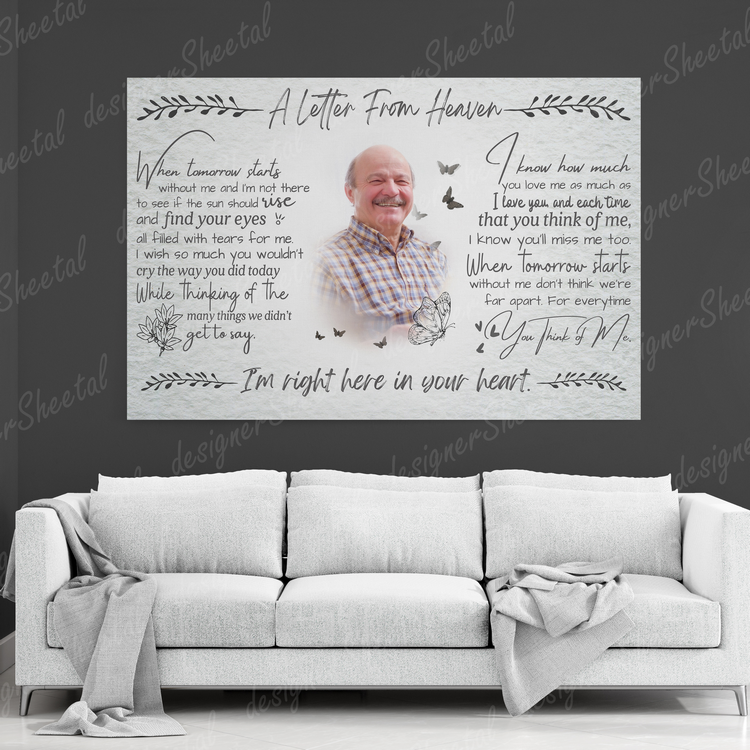 A letter from Heaven Canvas Print | Personalized Framed Canvas Art (NO PREVIEW) - Touch Of Divine